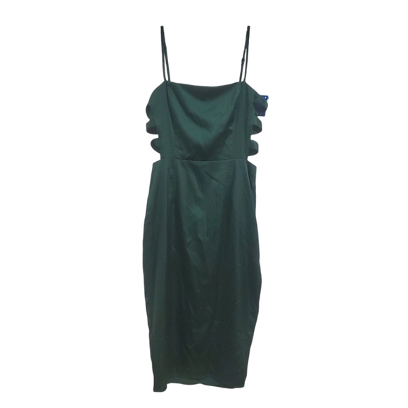 Superdown Arianne Cut Out Stretch Mini Cocktail Slip Dress Green Size XXS - Picture 2 of 6